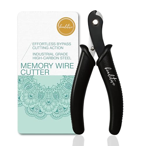 Beaditive Memory Wire Cutter | Jewelry Making, Beading, Crafting | High-Carbon Steel | 5-Inch (Black) - color: Black