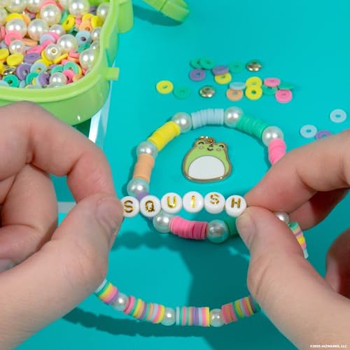 Original Squishmallows Wendy The Frog Bracelet Kit, Makes 3 Accessories, Fun Beads and Charms, Bonus Keychain, Friendship Jewelry Making Set, Gifts for Girls, Craft Kits, Arts and Crafts for Kids - style: Wendy the Frog