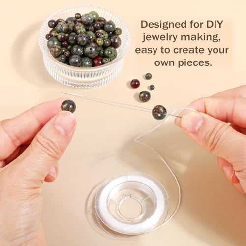 AD Beads 8mm Natural Round Loose Beads 110 Pieces, for Making 108 Mala Prayer Beads Necklace, Bracelet & Yoga Meditation, Jewelry Design (Bloodstone) - color: Bloodstone, size: 8mm-110pcs