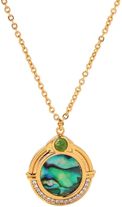 IBARA Women Gold Dianty Necklace Sun Crescent Moon Star Evil Eye Lock Lovely Heart Flower Butterfly Pearl Pendant Coin Necklaces 18K Gold CZ Diamond Filled Chain Boho Beach Simple Handmade Jewelry