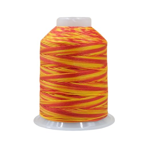 0.8mm Segment Dyed Twisted Silk Cord Trim 3-Ply Twine Thread Braided Polyester String for DIY Crafts,Macrame, Pendants,Jewelry,Friendship Bracelets,Necklaces 270 Yards（Golden） - color: Golden