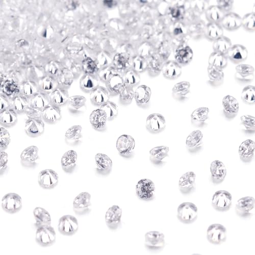 Fashewelry 1000Pcs Crystal Clear Cubic Zirconia Faceted Rhinestone Cabochons 1mm Mini Pointed Back Diamante Gems Beads No Hole for Nail Art Craft Replacing Jewelry - color: Clear, size: 1mm-zirconia