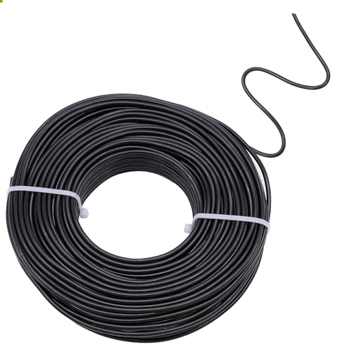 Black Aluminum Craft Wire 2mm×100FT Bendable Metal Wire 14 Gauge for Halloween Jewelry Making DIY Art Projects Floral Fishing Reusable Wires - color: Black, size: 14 Gauge(2mm)