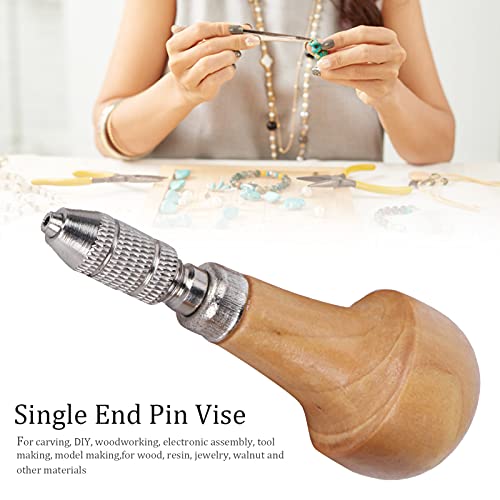 Single End Pin Vise, 3 Set Graver Type Chuck Single End Lock Nozzle Pin Vise Gold Jewelry Production Making Tool For Carving DIY Woodworking Electronic Assembly Model Making
