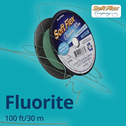 Soft Flex 49 Strand Beading Wire - Medium 0.19 Diameter - 100 Feet Nylon Design Wire - style: Fluorite