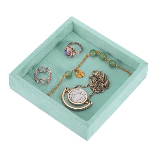 uxcell Stackable Jewelry Storage Tray, Empty Tray Drawer Organizer, Small Display Box for Earrings, Necklaces, Rings and Bracelets, Teal - color: Teal