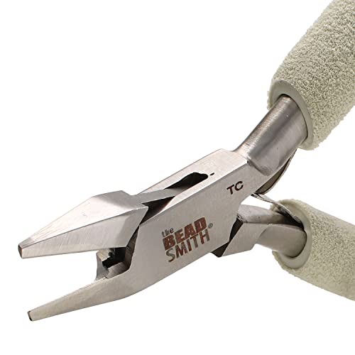 The Beadsmith Tungsten Carbide Flush Cutter, 6 inches (152mm), Polished Steel Head with Elongated Handle & Double-leaf Spring - style: Flush Cutter