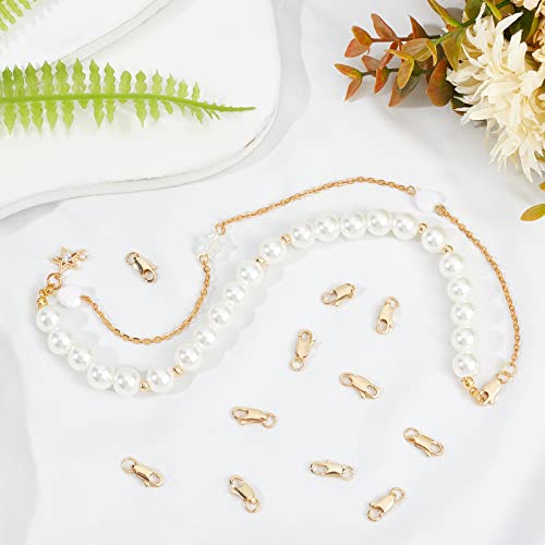 Beebeecraft 1 Box 20Pcs 18K Gold Plated Lobster Claw Clasps 12x6x3mm Jewelry Clasps Connectors with Bead Open Jump Ring for Bracelet Necklace Jewelry Making - color: Gold-20pcs
