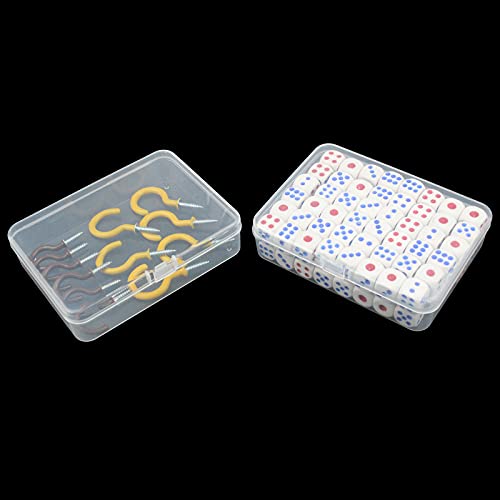 8-Pack Rectangular Plastic Storage Containers Box with Hinged Lid for Beads and Crafts, 4.5 x 3.3 x 1.1 inch / 115 x 85 x 28 mm (Translucent) - size: 4.5 x 3.3 x 1.1 inch