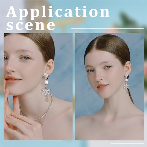 Beebeecraft 1 Box 10Pcs Sun Post Earring Sterling Silver Cubic Zirconia Stud Earring Findings with Horizontal Loops and Butterfly Earring Backs for DIY Earring Jewelry Making - color: Silver Sun Earring