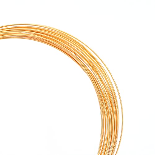 BEADIA 18K Gold Plated Wire 0.7mm 5 Meters Bead Cord for Bracelet Necklace Charm Beading Jewelry Making Findings - size: 0.7mm, style: 18K Gold