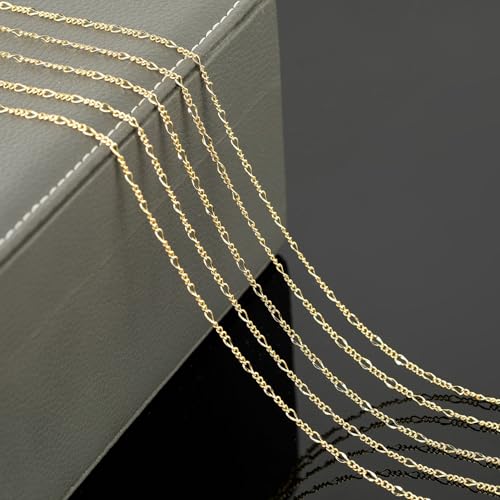 YOUBEIYEE 32.8 Feet 18K Gold Plated Chain for Jewelry Making Twist Chain Link for Women Necklace Bracelet DIY Jewelry Chains Bulk with Jump Rings and Lobster Clasps - color: Lip