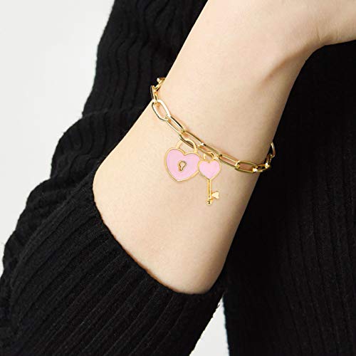 tiggell 20pcs Chain Bracelets Kit Alloy Link with Lobster Clasps for Christmas DIY Women Jewelry Findings Bracelet Making (Gold & Silver) - color: Gold & Silver