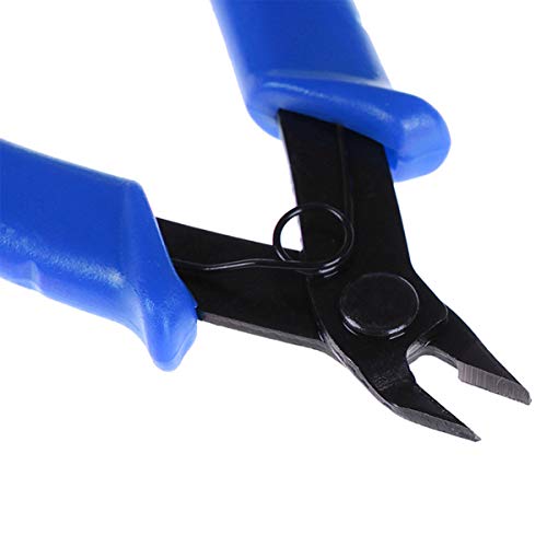 BLEDS Flush Cutter Pliers, Wire Cutter, Flush Cutters, Nippers, Diagonal Cutter, Wire Cutters Side Cutter, Micro Shear Cutter Precision Electronics Siding Cutting Pliers 5 inch, Blue - color: 1 Pack 5“ Blue