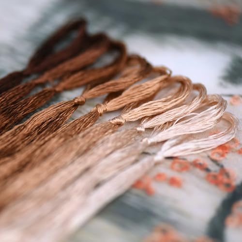 Mulberry Silk Floss Embroidery Thread Floss-Cross Stitch Threads China Silk Woven Jewelry Threads DIY Sewing Kits (60) - color: 60