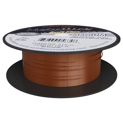 Soft Flex 49 Strand Beading Wire - Medium 0.19 Diameter - 100 Feet Nylon Design Wire - style: Copper