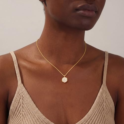 Mothers Day Gifts for Mom Cross Necklace for Women Dainty 14K Gold Plated Cross Coin Necklace Simple Round Disc Pendant Minimalist Cute Charm Everyday Religious Jewelry Gifts - style: dense bead chain