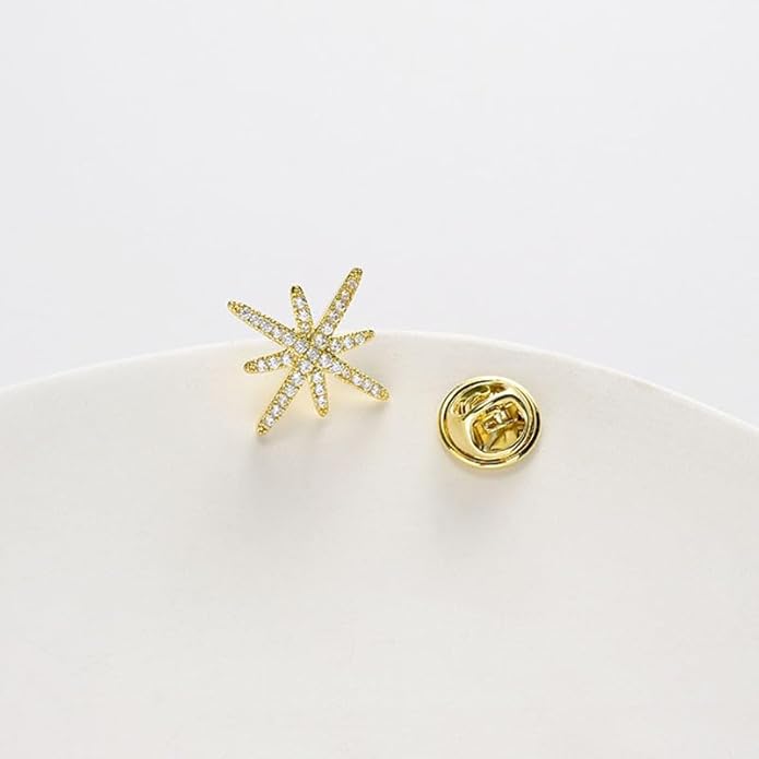 Pearl Flower Brooch for Women - Gold Plated Pearl Flower Pin Rhinestone Buttons Lapel Pin Jewelry - Valentine's Day Gift