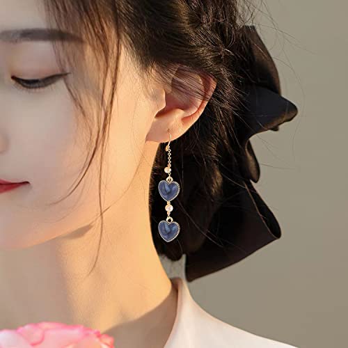 Honbay 40PCS Enamel Alloy Charms Pendant Dainty Cute Love Heart Shaped Pendants Valentine's Day Pendant Bead Charms for Keychains Earrings Bracelets Necklaces Jewelry Making and DIY Crafts - color: "4 Colors-blue,white, red, black"