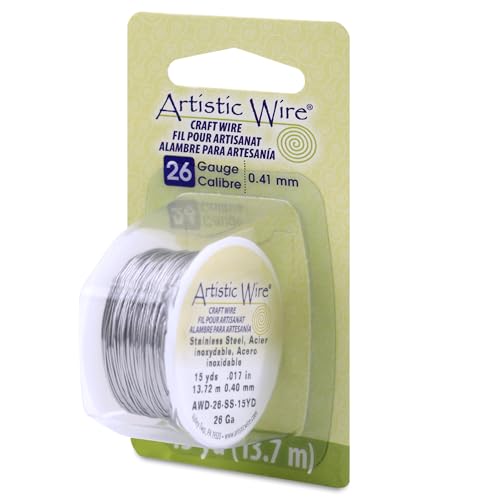 Artistic Wire, 26 Gauge Stainless Steel Craft Wire, 15 yd - size: 26 Gauge, style: Dispenser Spool