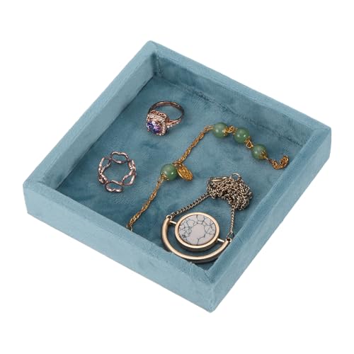 uxcell Stackable Jewelry Storage Tray, Empty Tray Drawer Organizer, Small Display Box for Earrings, Necklaces, Rings and Bracelets, Light Blue - color: Light Blue