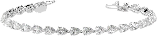 Houston Diamond District 2 to 28 Carat Lab Grown Diamond Classic Tennis Bracelet, 4-Prong Setting for Women (E-F Color, VS2-SI1 Clarity)