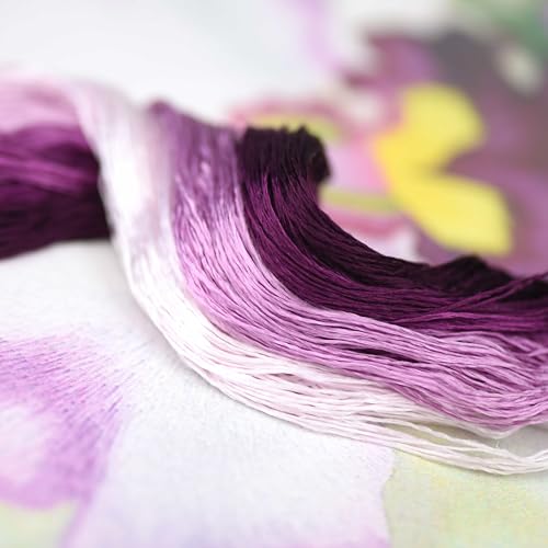 Mulberry Silk Floss Embroidery Thread Floss-Cross Stitch Threads China Silk Woven Jewelry Threads DIY Sewing Kits (101) - color: 101