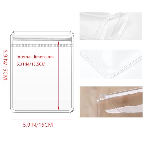 GSXRB Square PVC Bracelet Organizer Bag Clear Zipper Bags Anti Oxidizing Earrings Storage Bags for Storage Jewelry Packing Bags(5.9 * 5.9IN) - size: 5.9*5.9IN