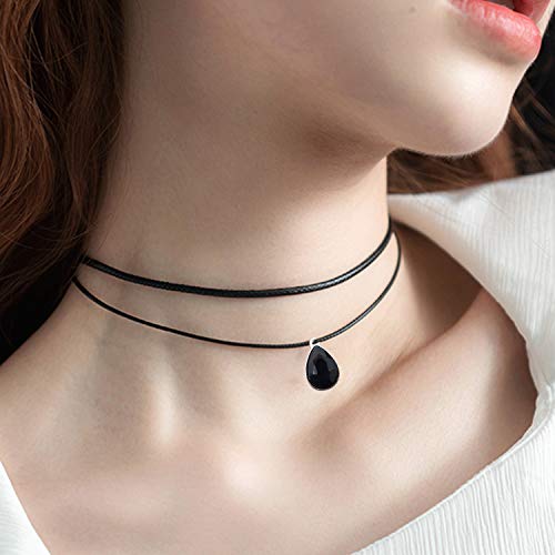 Honbay 20PCS 10x14mm Alloy Glass Crystal Waterdrops Teardrops Charms Pendant for Necklaces, Bracelets, Earrings, Jewelry Making and DIY Crafts - color: Black