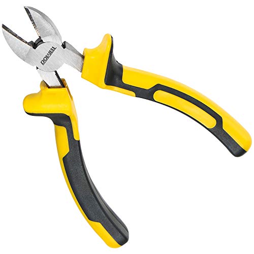 DOWELL Diagonal Cutting Pliers 6 Inch Diagonal Cutters Wire Cutters Durable Nickel Chromium Steel Construction for Electricians and Homes - size: 6" Diagonal Cutting Pliers