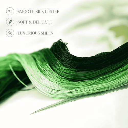 Mulberry Silk Floss Embroidery Thread Floss-Cross Stitch Threads China Silk Woven Jewelry Threads DIY Sewing Kits (103) - color: 103