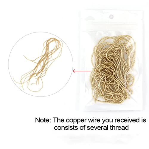 ECYC Ltd 10g 1.5mm French Bullion Wire, Spiral Copper Coil Wire French Coil Embroidery Wire French Metallic Wire Flexible Jewelry Wire for Embroidery, Beading, Jewelry Making, Garment Design - color: Rose