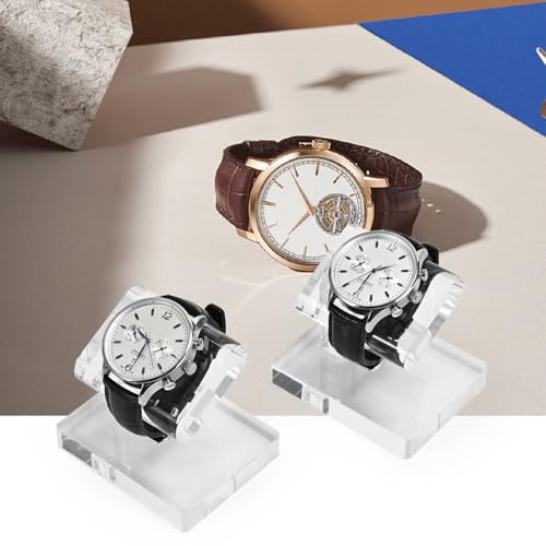 Oirlv Acrylic Jewelry Display Single Watch Stand for Men Acrylic Bracelet Watch Holder for Women (Clear) - color: Transparent YJ12601