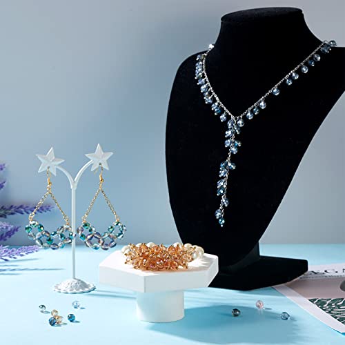 Craftdady 360Pcs Faceted Glass Teardrop Beads 6 Colors Transparent Pearl Luster Water Drop Glass Crystal Loose Beads Electroplate Charms for DIY Jewelry Crafts Making - color: 6 Colors, 6x6mm