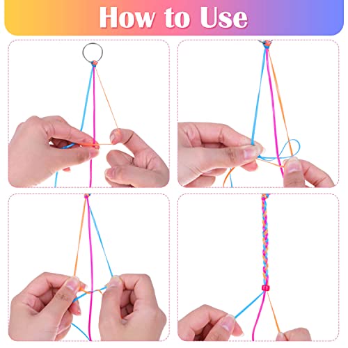 Lanyard String Kit, Cridoz 6Pack Glow in Dark Plastic Lacing Cord Gimp String Lanyard Weaving Kit for Boondoggle, Bracelets, Keychains, Crafts - style: Glow In Dark