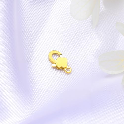 14K Yellow Gold Jewelry Clasp Necklace Extender Clasp Bracelet Extension Connector for DIY Necklace Bracelet Anklet Jewelry Making, 14K Gold Clasp for DIY Jewelry Making (Style 7) - style: Style 7