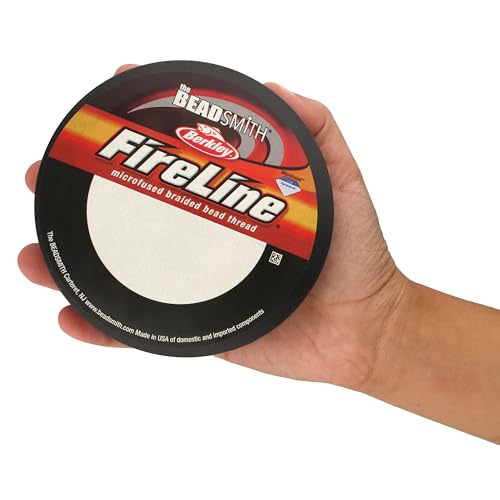 The Beadsmith Fireline by Berkley – Micro-Fused Braided Thread – 6lb. Test, .006”/.15mm Diameter, 300 Yard Spool, Smoke Grey – Super Strong Stringing Material for Jewelry Making and Bead Weaving - color: Smoke Grey, size: 6lb, .006”, 300 Yard