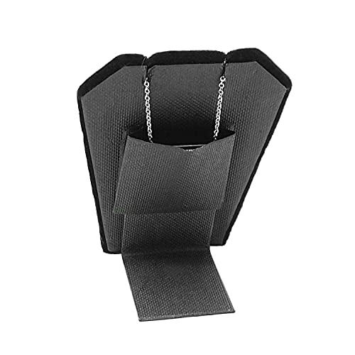 MOOCA 6 Pcs Set Black Velvet Mini Earring Stand, Jewelry Display, Necklace Chain and Pendant Display Stand, Jewelry Holder Showcase, 3 1/4 Inches Height - color: 1) Black Velvet