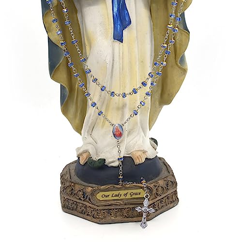 60Pcs/30Set Rosary Making Kits Supplies Religion Cross and Center Medal Charms Alloy Picture Jesus Enamel Pendant for Diy Prayer Necklace Jewelry