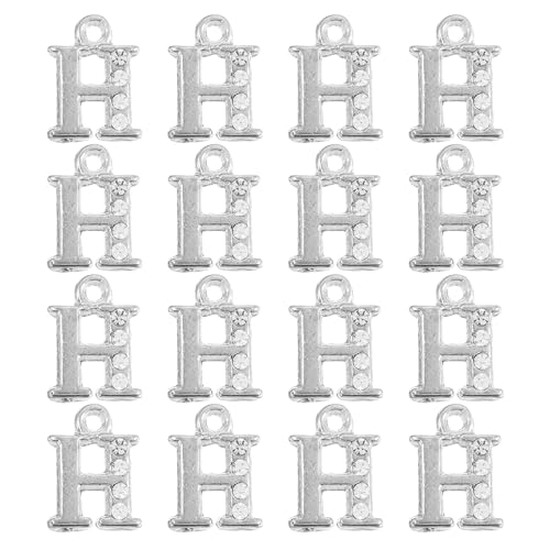 uxcell Rhinestone Letter Charm, Letter Alphabet Dangle Charm Pendant for DIY Bracelets Necklace Jewelry Making
