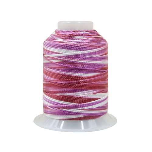 0.8mm Segment Dyed Twisted Silk Cord Trim 3-Ply Twine Thread Braided Polyester String for DIY Crafts,Macrame, Pendants,Jewelry,Friendship Bracelets,Necklaces 270 Yards（Purple） - color: Purple