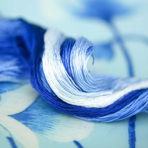 Mulberry Silk Floss Embroidery Thread Floss-Cross Stitch Threads China Silk Woven Jewelry Threads DIY Sewing Kits (104) - color: 104