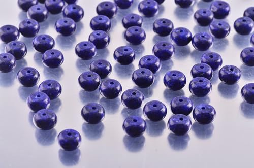 Rondelle Beads for Jewelry Making 5x8mm Natural Stone Beads 1 Strand 15.5inch Lentil Spacer Beads Rondelle Gemstone Bead Semi-Precious Stone Bead for Bracelet Necklace Crafts Lapis Lazuli - color: Lapis Lazuli Beads