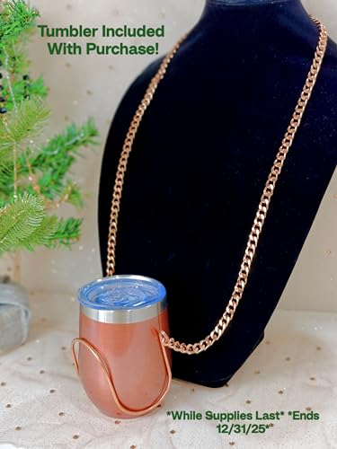 – (Silver, Gold or Bronze Chain Design The most unique, fashionable and functional product in beverage accessories - color: Rose Gold