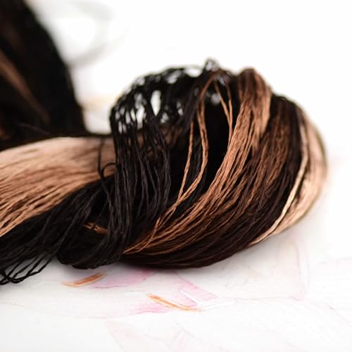 Mulberry Silk Floss Embroidery Thread Floss-Cross Stitch Threads China Silk Woven Jewelry Threads DIY Sewing Kits (06) - color: 06