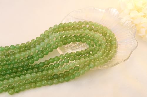QINJIEJIE 100PCS Green Aventurine Beads 8mm Natural Stone Beads Round Loose Gemstone Bead for Bracelet Beading Crystal Jewelry Making DIY Necklace Earrings 0.32" - color: Green Aventurine, size: 100PCS