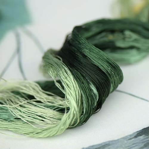 Mulberry Silk Floss Embroidery Thread Floss-Cross Stitch Threads China Silk Woven Jewelry Threads DIY Sewing Kits (19) - color: 19