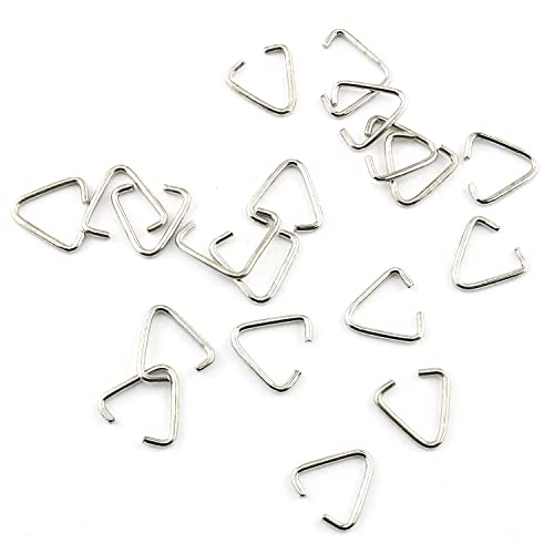 E-outstanding 100Pcs Metal Triangle Open Jump Rings for Decoration Jewelry DIY Accessories, 15mm