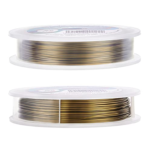 BENECREAT 22 Gauge Antique Bronze Jewelry Wire (66 Feet / 22 Yards), Tarnish Resistant Copper Wire for DIY Bracelets, Rings, Pendants, Handmade Jewelry Supplies - color: Antique Bronze, size: 22-Gauge(66-Feet/22-Yard)