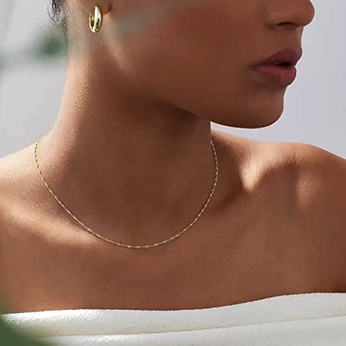 Aisansty Dainty Layered Choker Necklaces Handmade Coin Tube Star Pearl Pendant Multilayer Adjustable Layering Chain Gold Plated Necklaces Set for Women - color: Gold, style: Gold-Lip&Bar